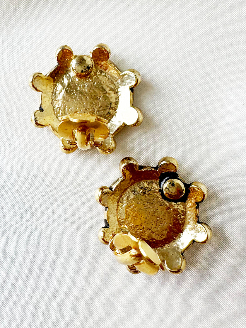 Gouden munt oorbellen