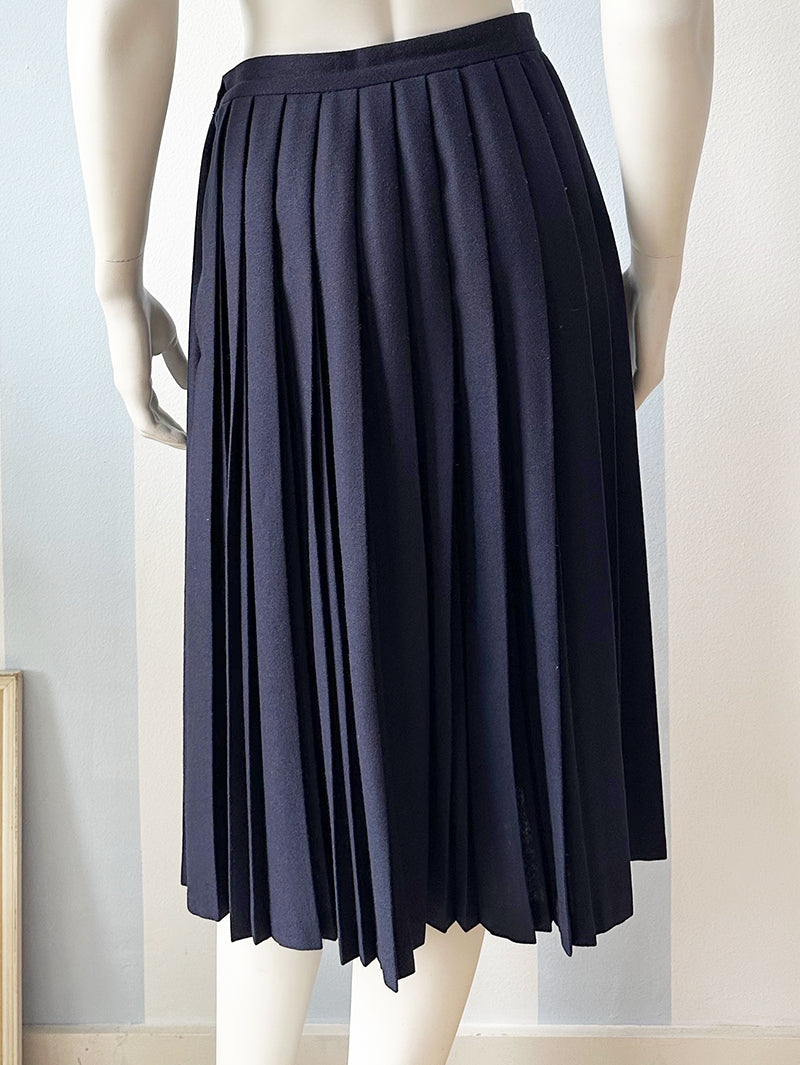 Donkerblauwe plooirok
