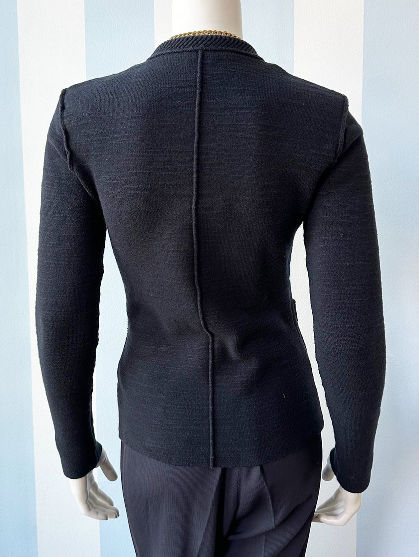 Zwart dik katoenen vest