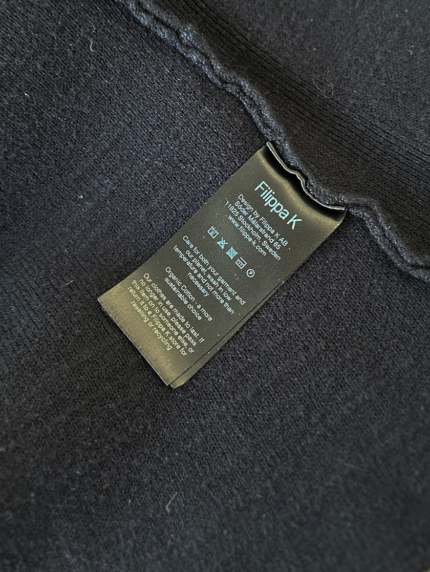 Zwart dik katoenen vest