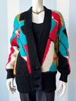 Multicolour wollen vest