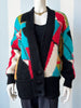 Multicolour wollen vest