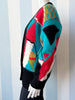 Multicolour wollen vest
