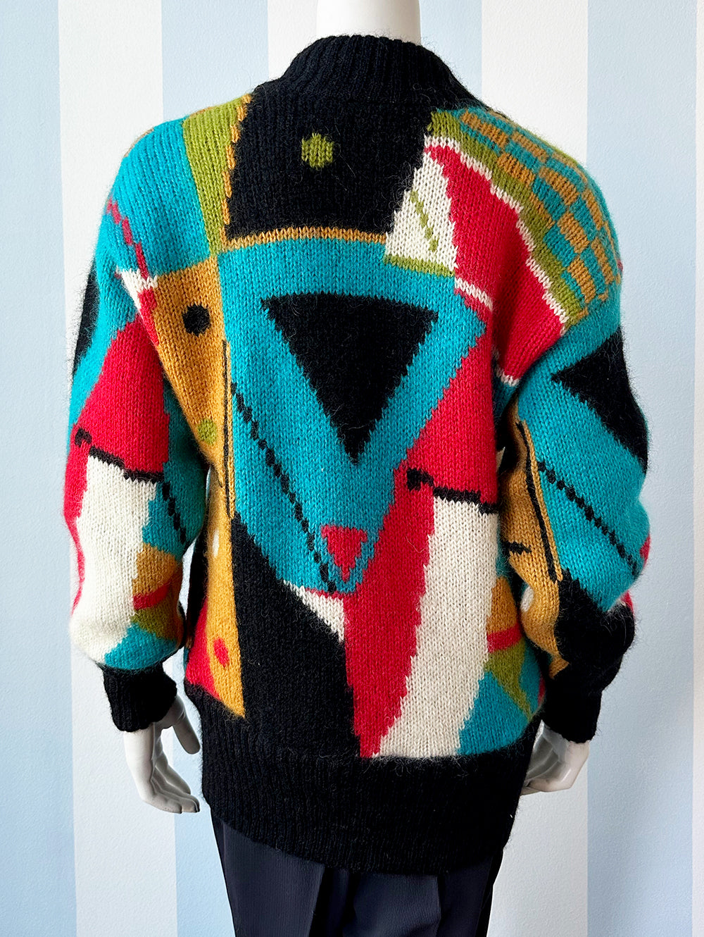 Multicolour wollen vest