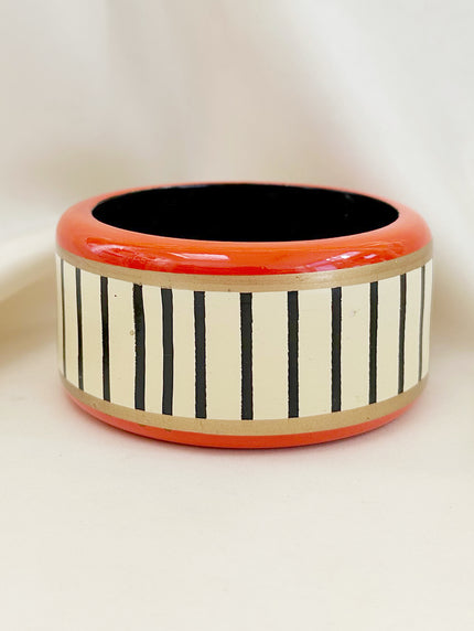 Brede houten bangle