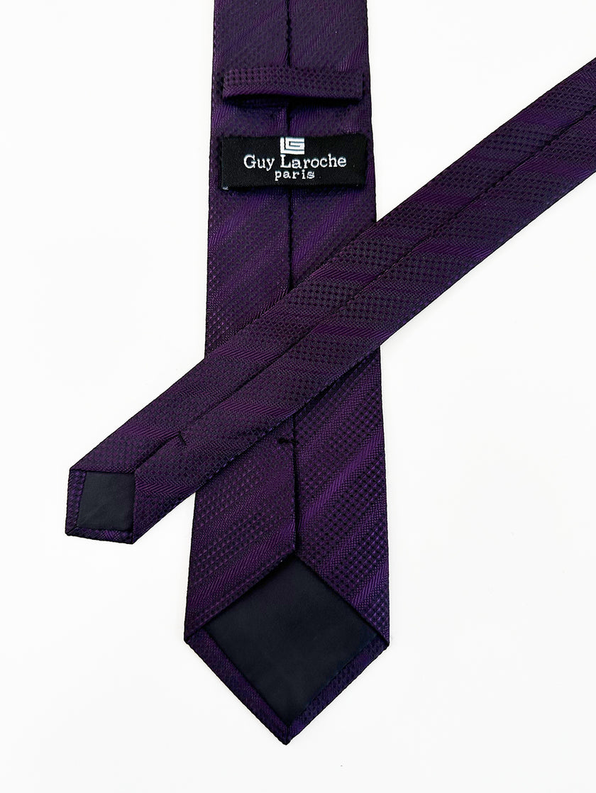 Paarse zijden designer stropdas