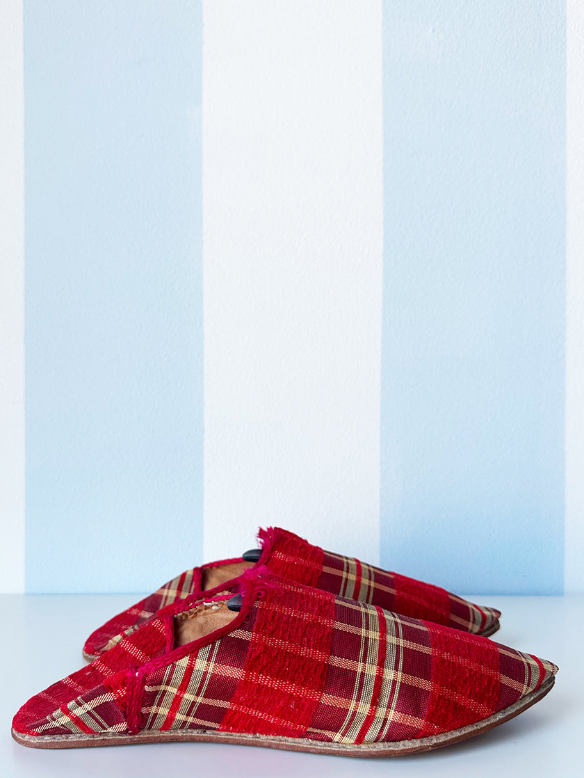 Rode ruiten babouches | 37