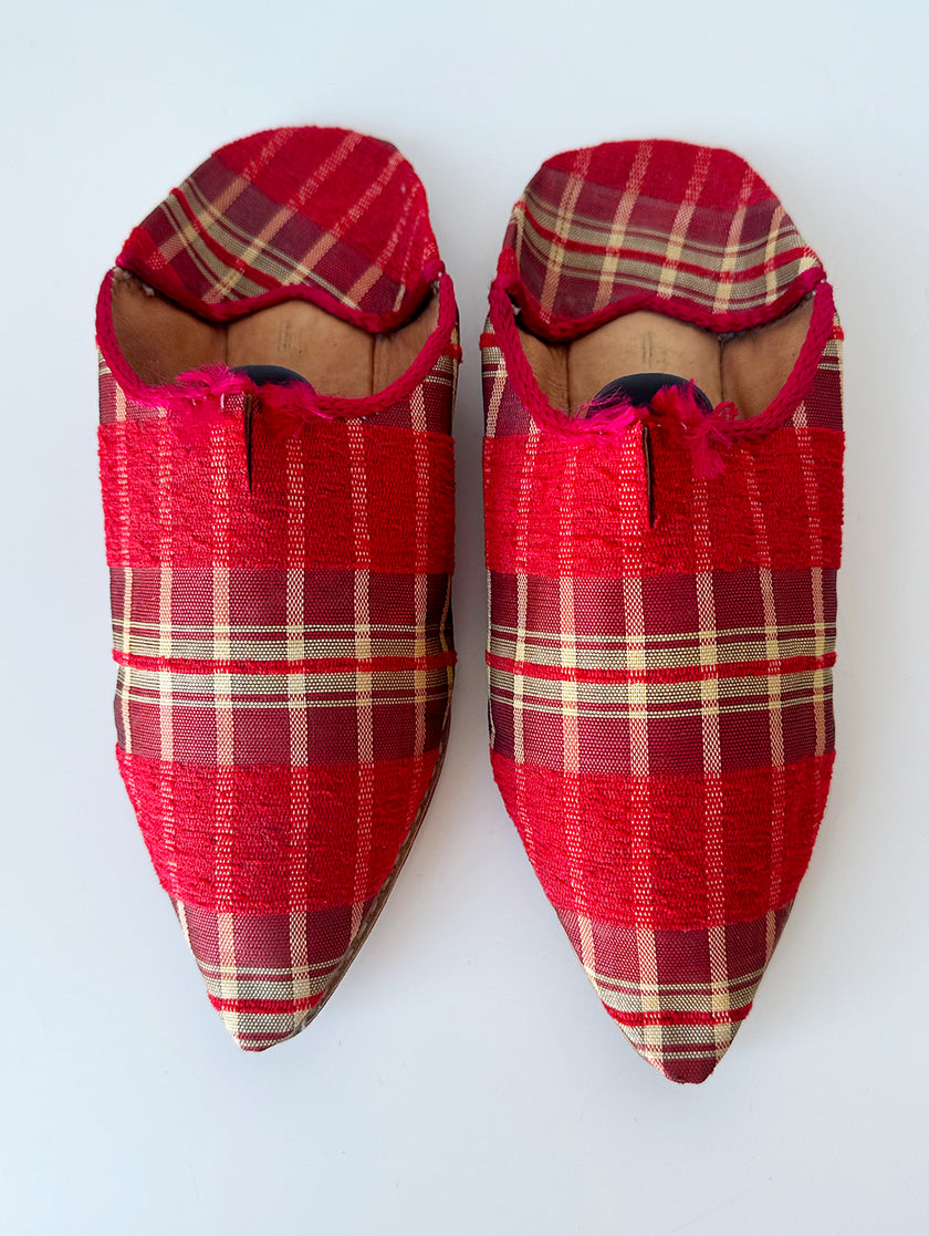 Rode ruiten babouches | 37