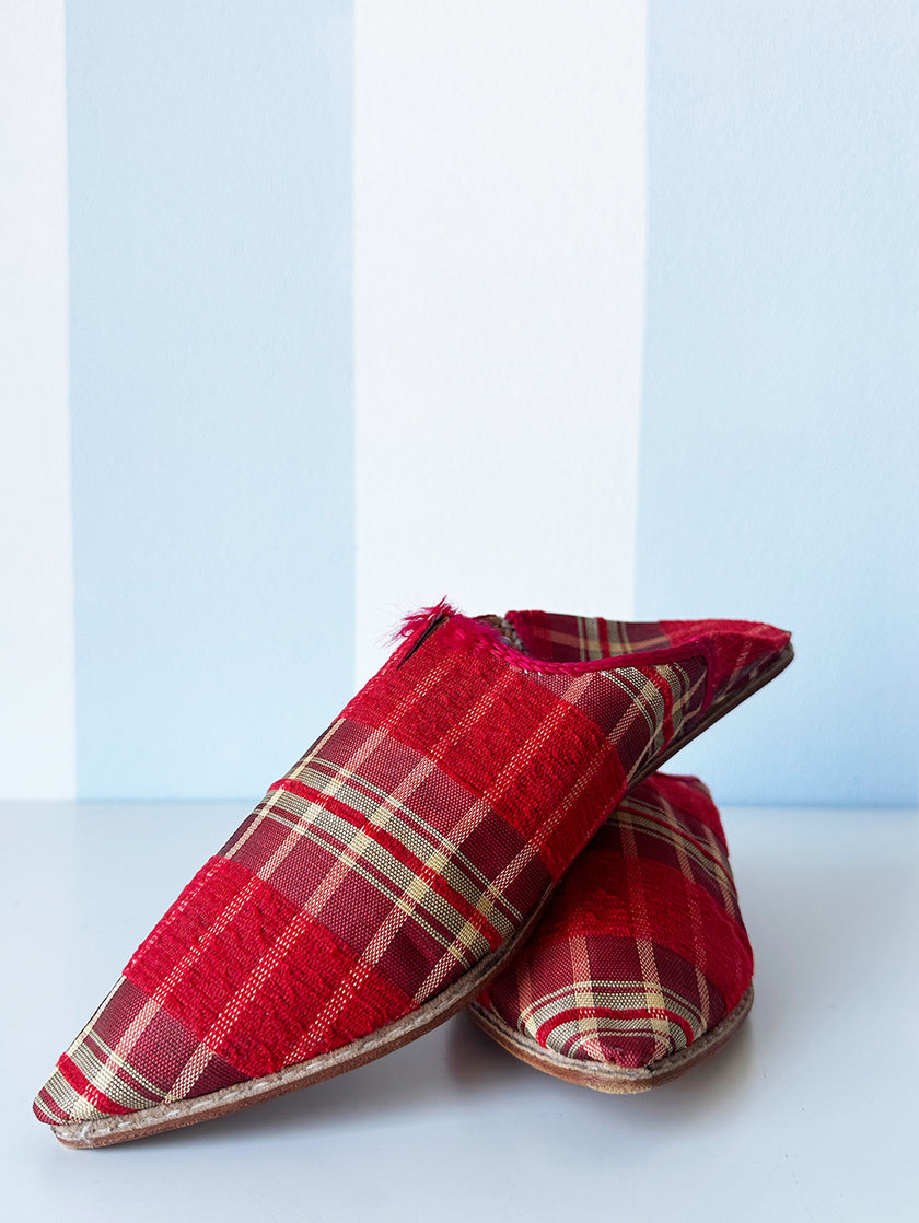 Rode ruiten babouches | 37