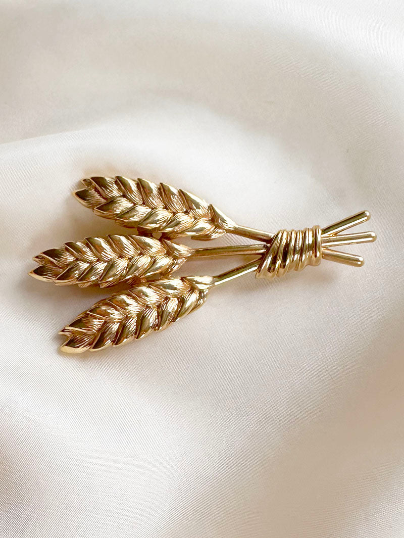 Vergulde koren broche