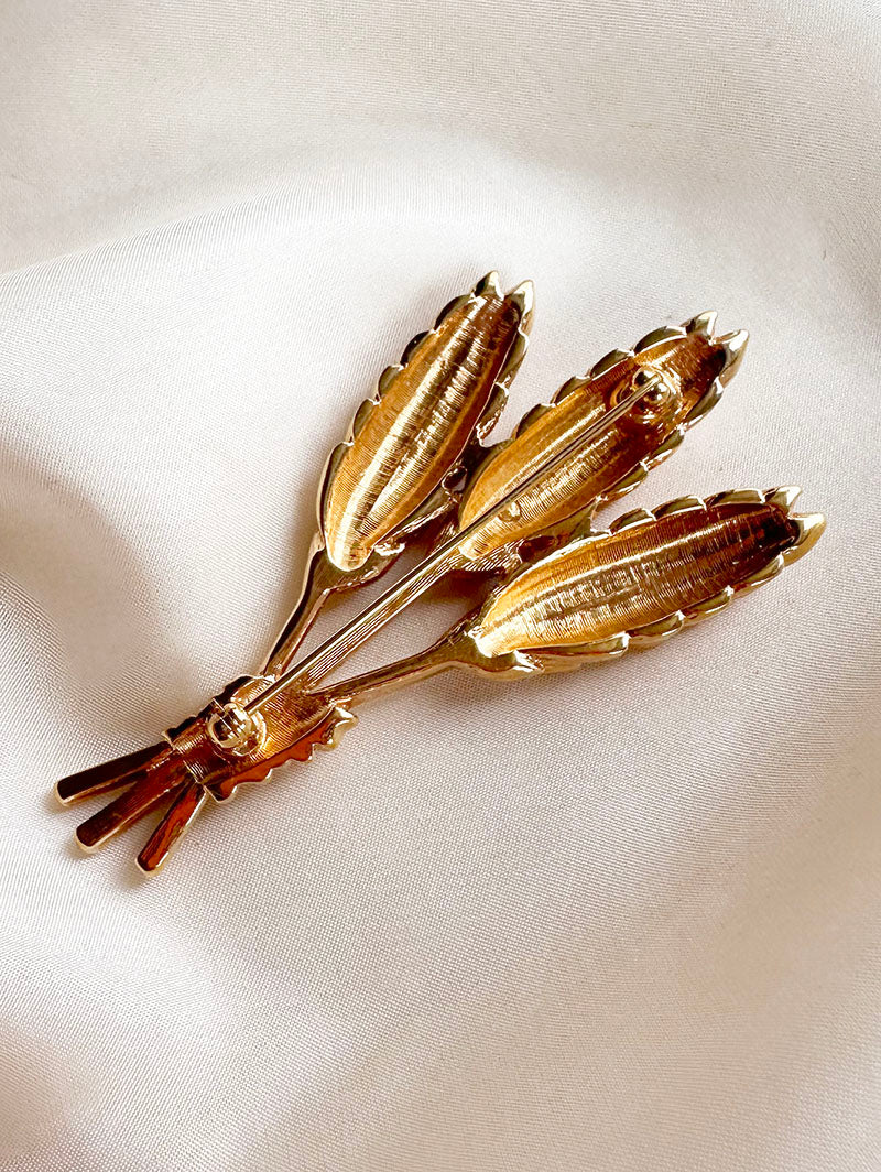 Vergulde koren broche