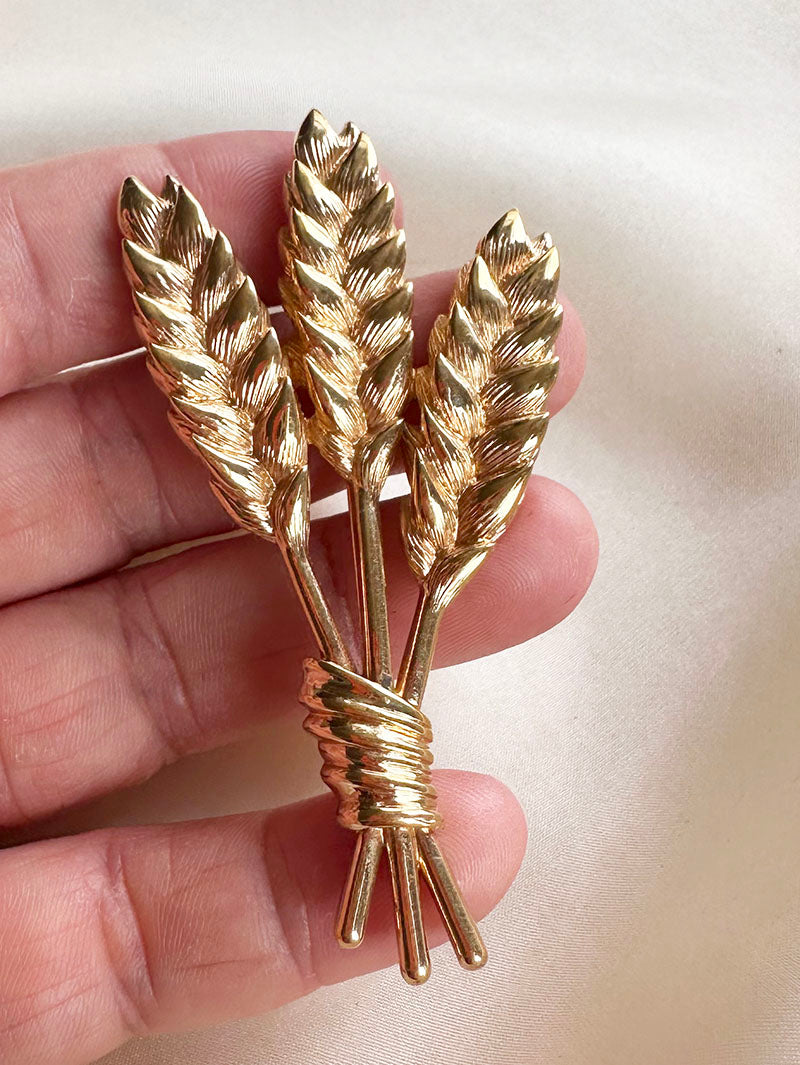 Vergulde koren broche