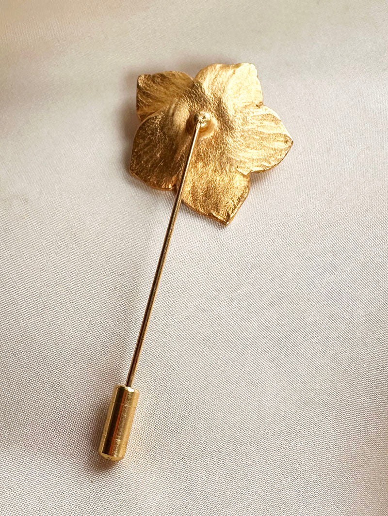 Vergulde bloem reversspeld