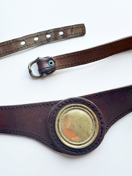 Bruine leren designer ceintuur