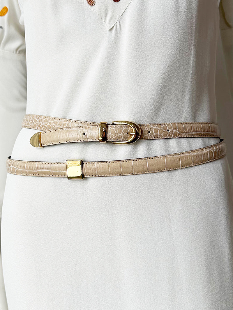 Dubbele leren ceintuur