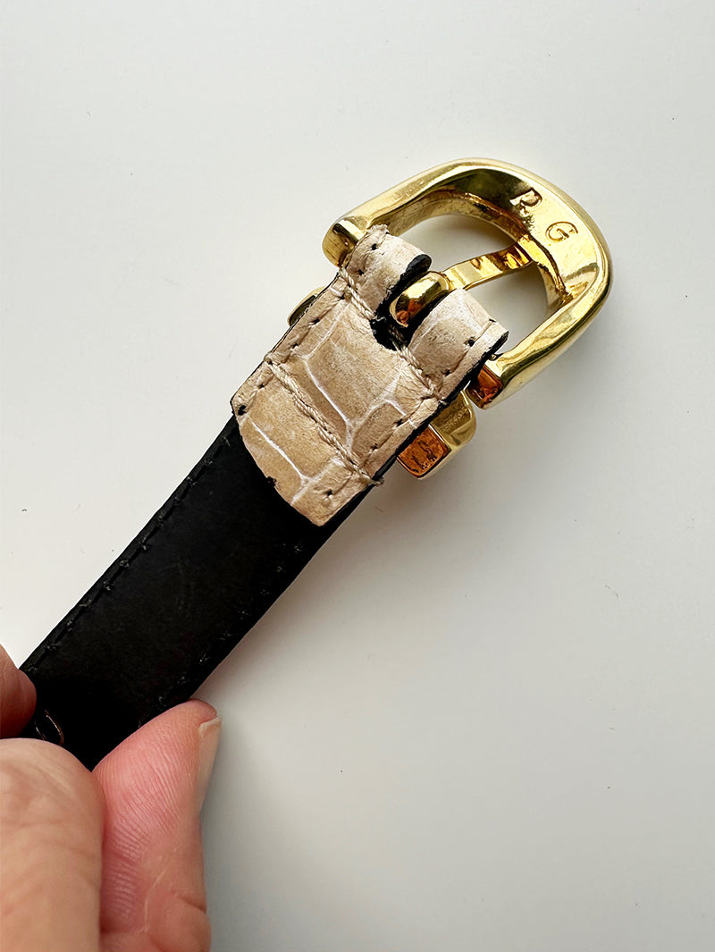 Dubbele leren ceintuur