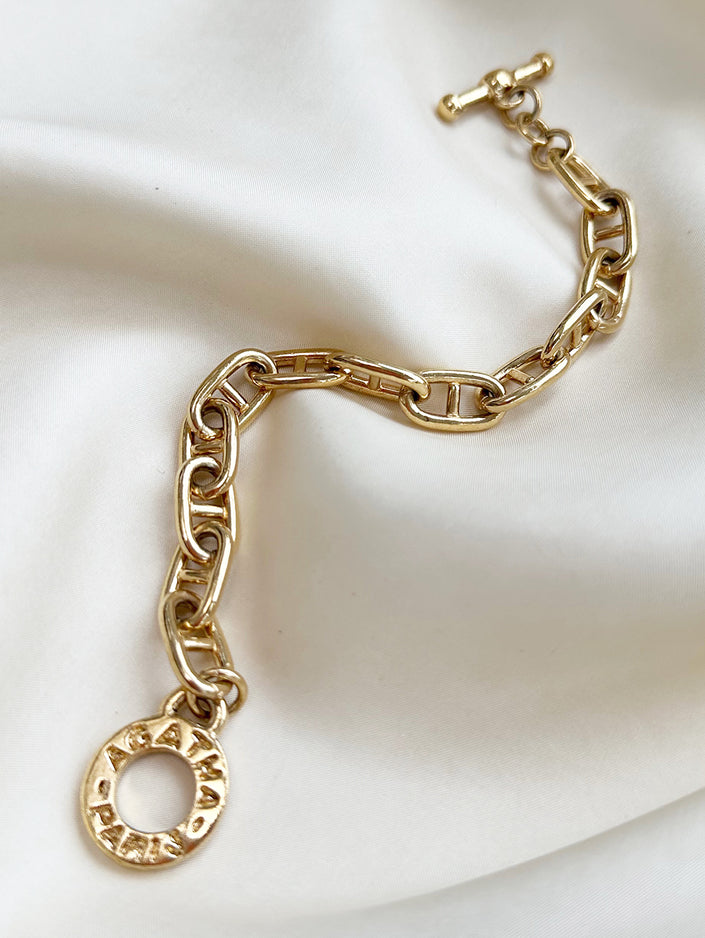 Vergulde designer schakelarmband