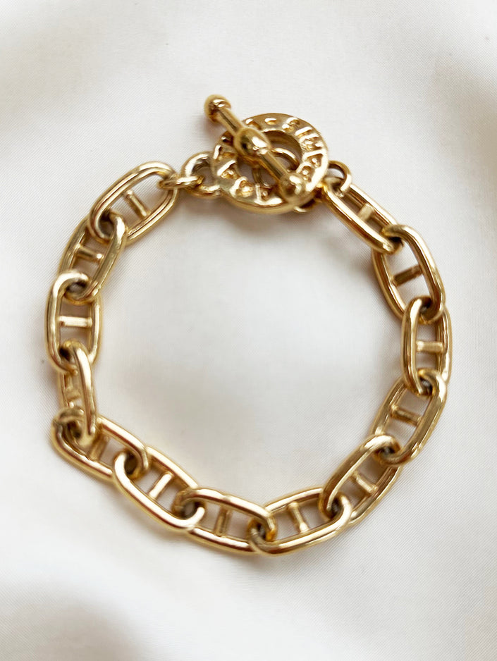 Vergulde designer schakelarmband