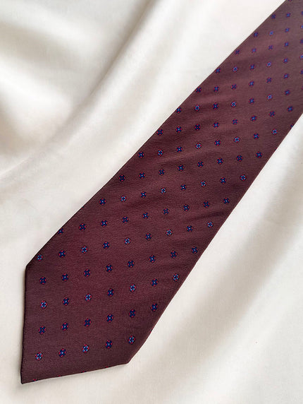 Bruine zijden designer stropdas