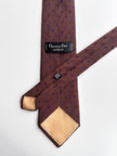 Bruine zijden designer stropdas
