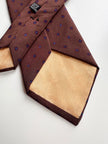 Bruine zijden designer stropdas