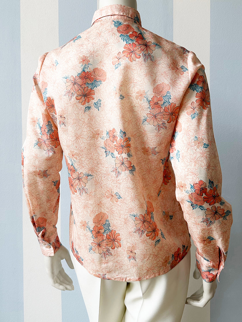 Roze floral blouse