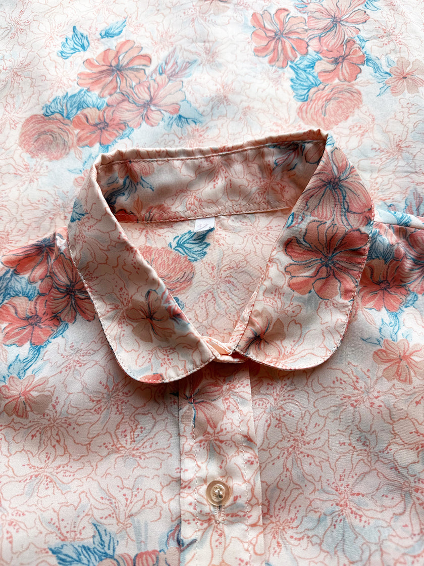 Roze floral blouse