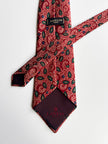 Rode floral designer stropdas