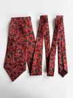 Rode floral designer stropdas