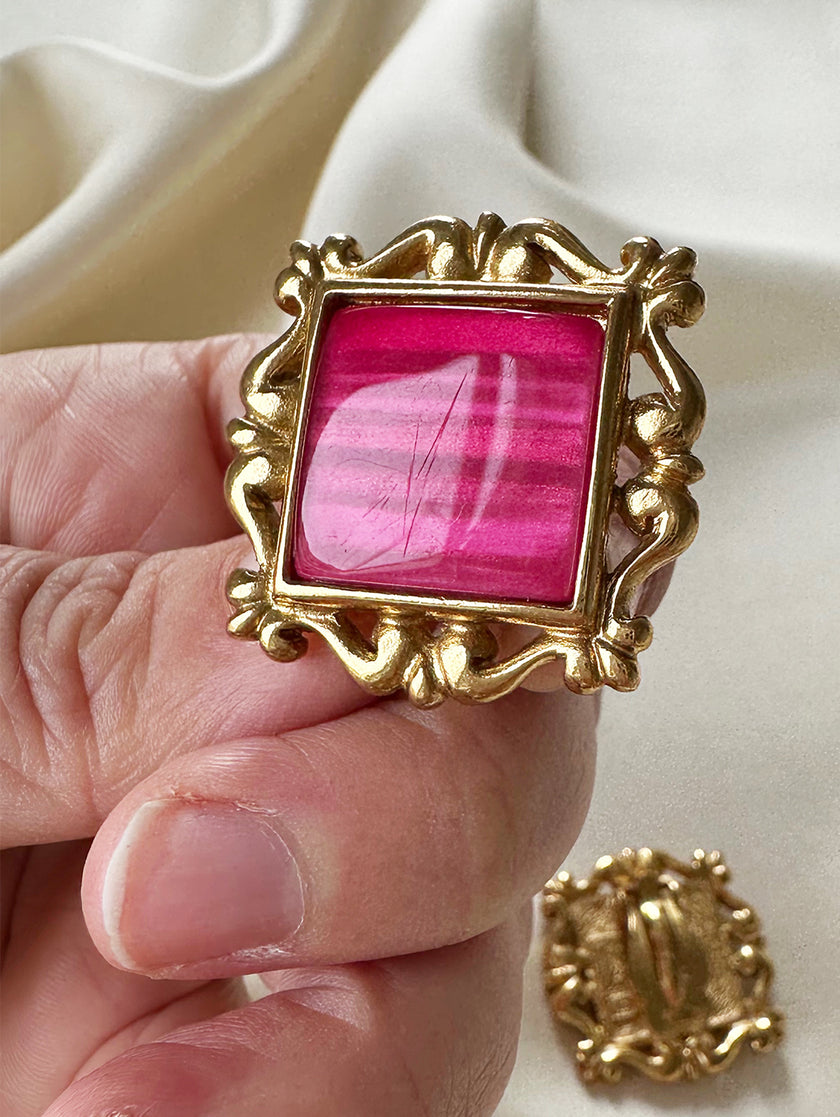 Vergulde designer clip oorbellen