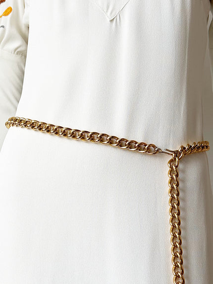 Gouden ketting ceintuur met kwastje