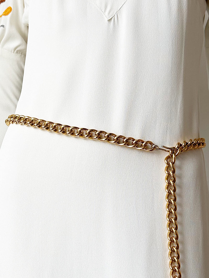 Gouden ketting ceintuur met kwastje