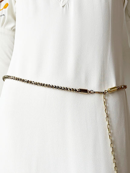 Gouden ceintuur van kralen