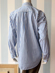 Blauw/wit gestreept overhemd