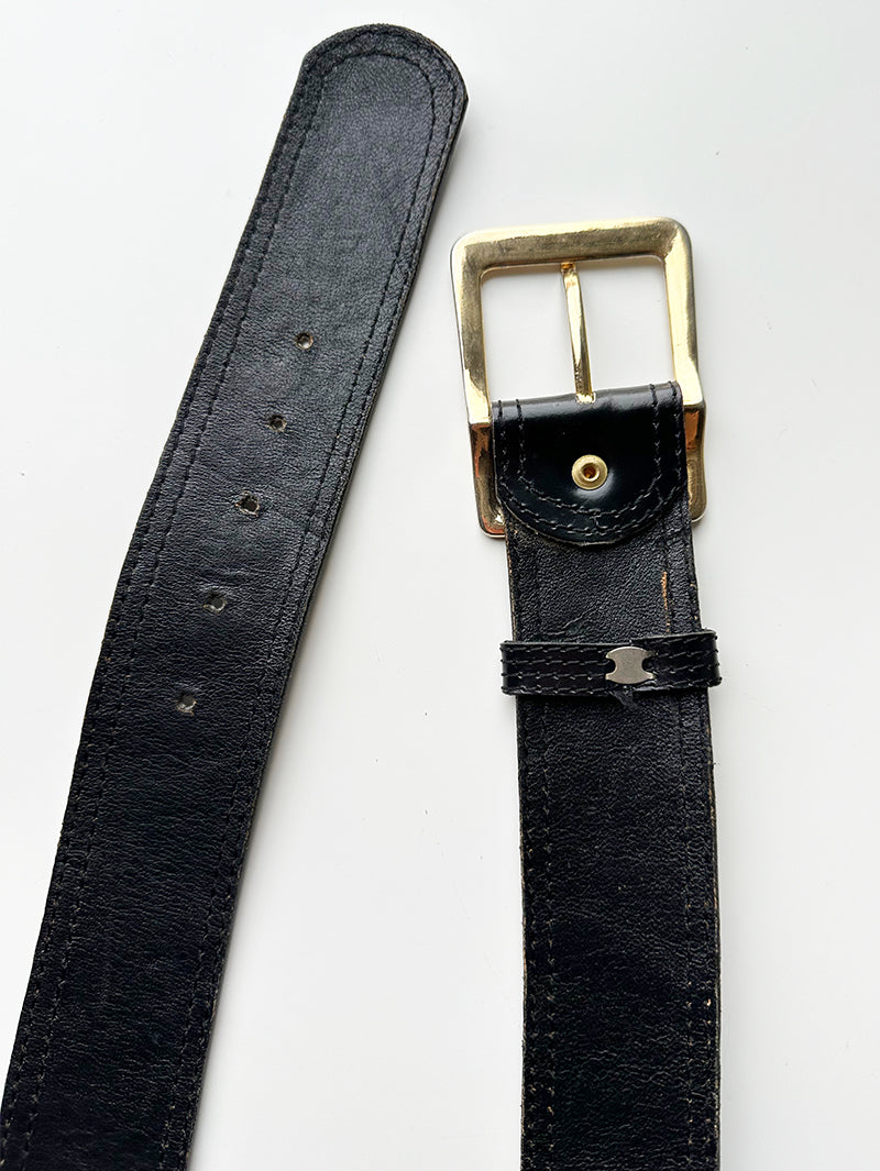 Zwarte leren ceintuur