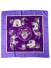 Paarse zijden designer sjaal Ex Libris