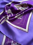 Paarse zijden designer sjaal Ex Libris