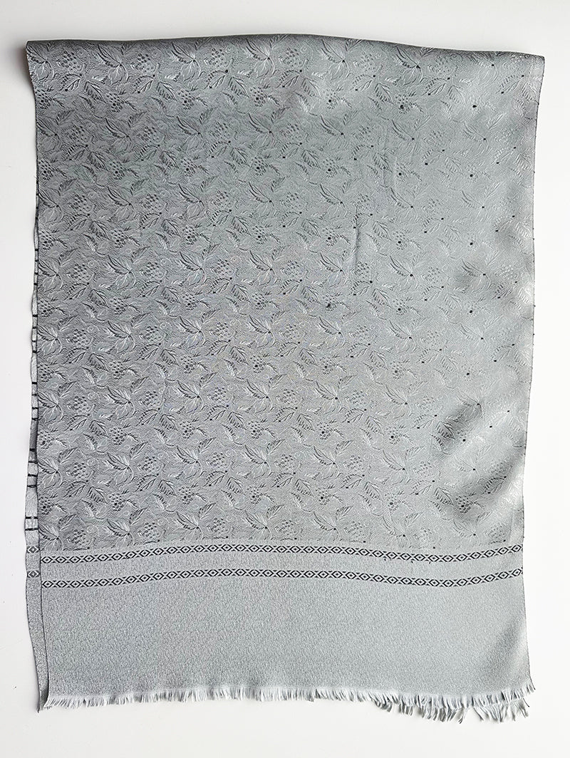 Zilver/grijze lange sjaal