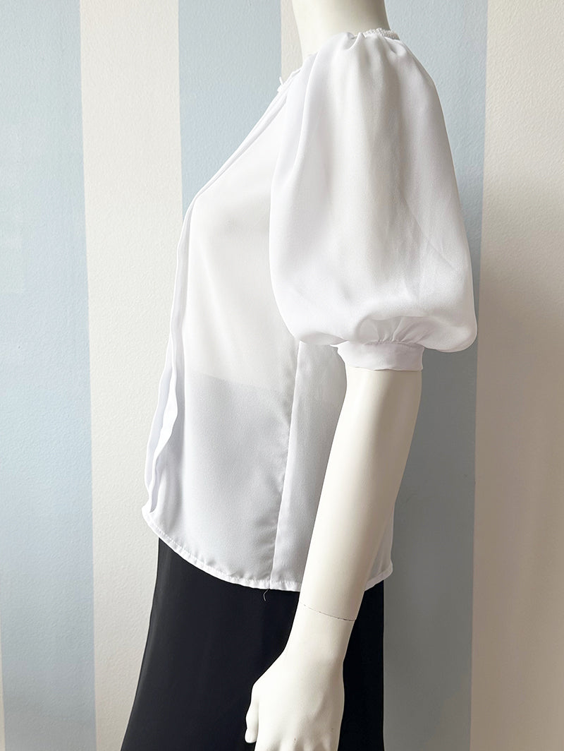 Blouse met kanten kraagje