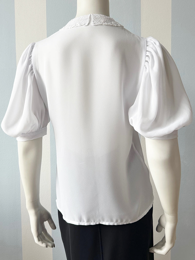 Blouse met kanten kraagje