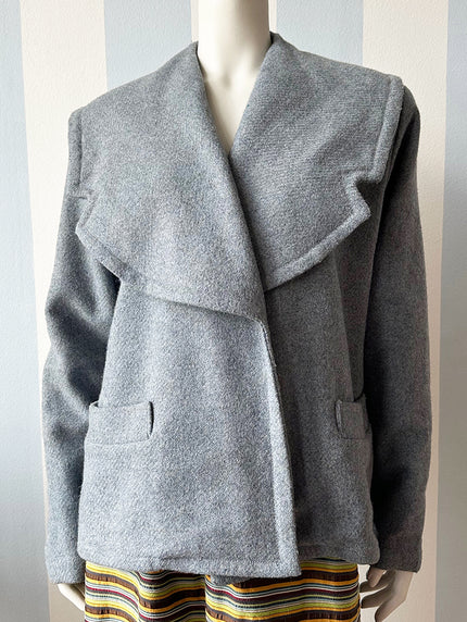 Ijsblauw wollen winterjas