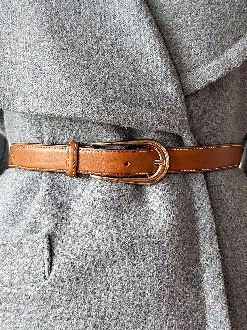 Bruine leren ceintuur