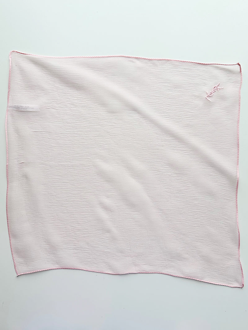 Lichtroze zijden designer pochet