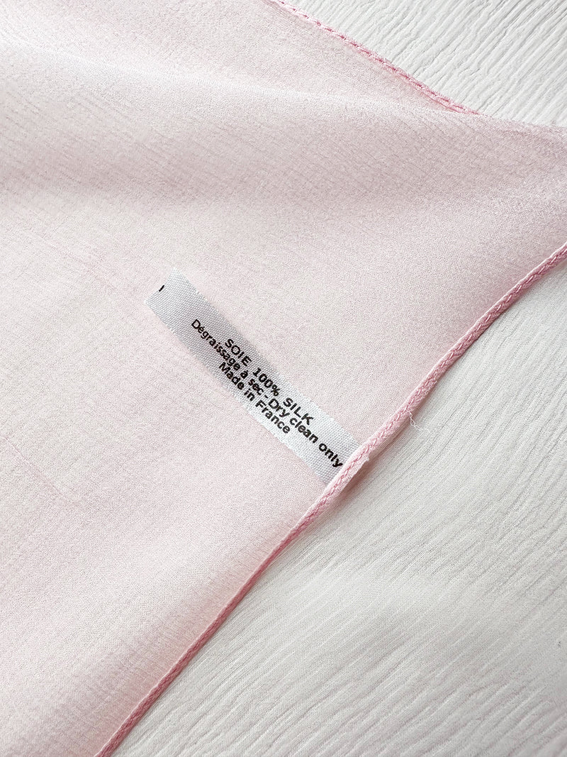 Lichtroze zijden designer pochet