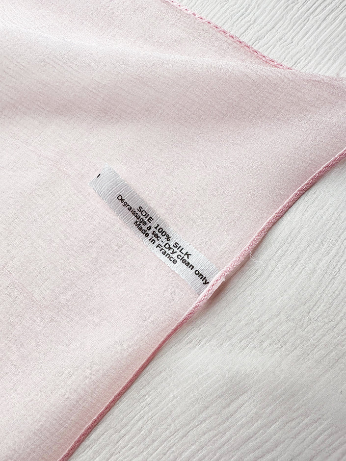 Lichtroze zijden designer pochet