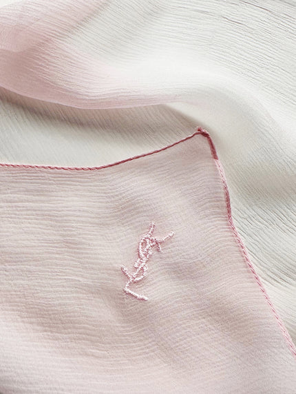 Lichtroze zijden designer pochet