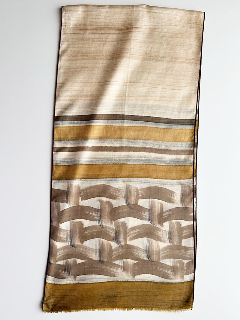 Langwerpige zijden sjaal