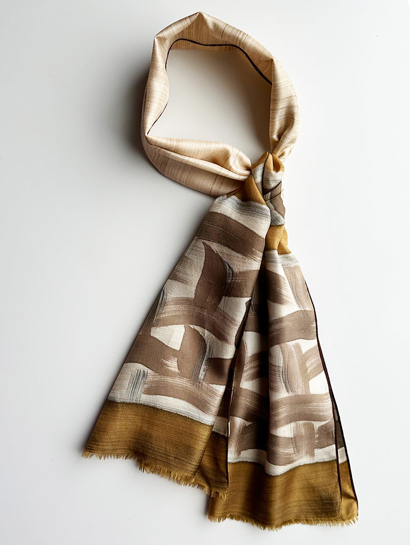 Langwerpige zijden sjaal