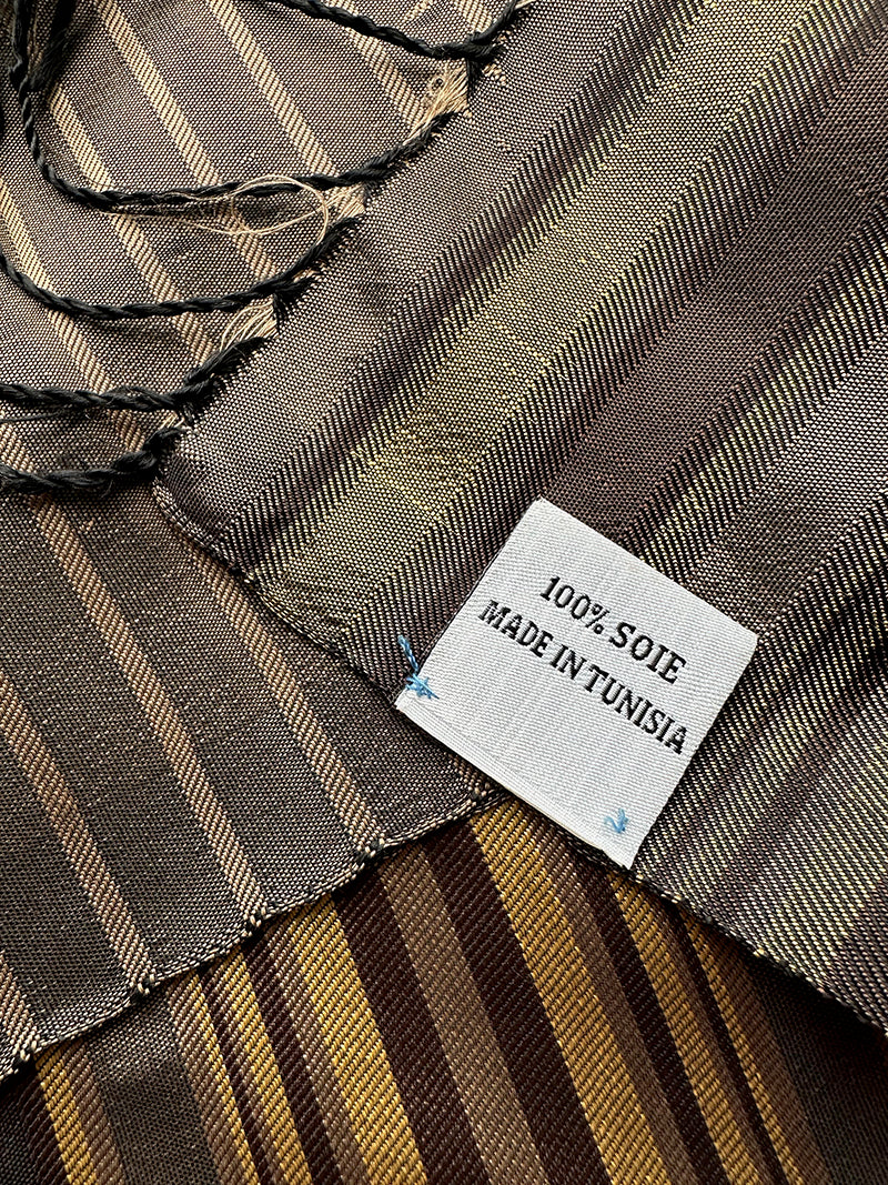 Gestreepte zijden sjaal