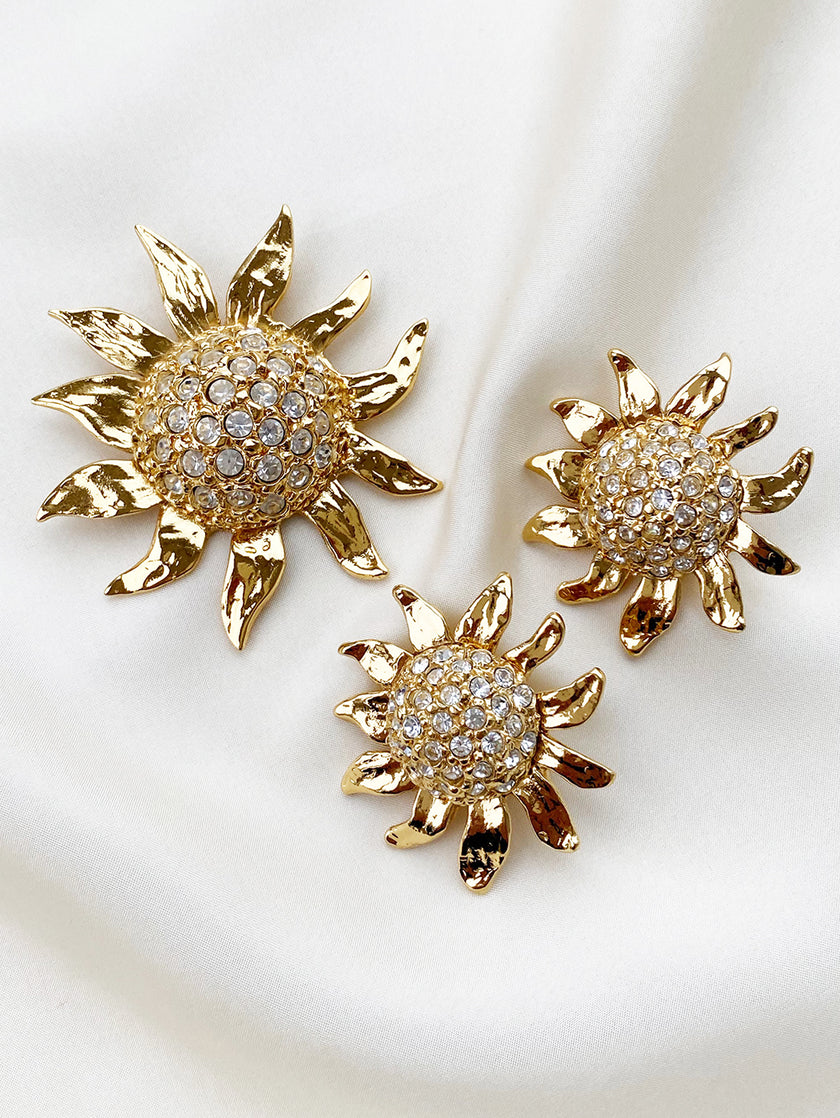 Zonnebloem broche door Robert Goossens